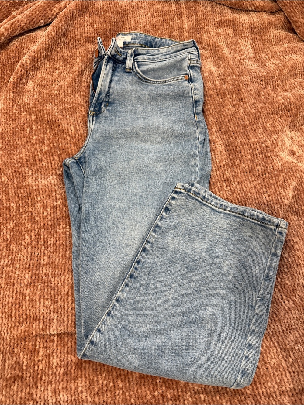LC by Lauren Conrad Light Wash Super High Rise Straight Leg Jeans